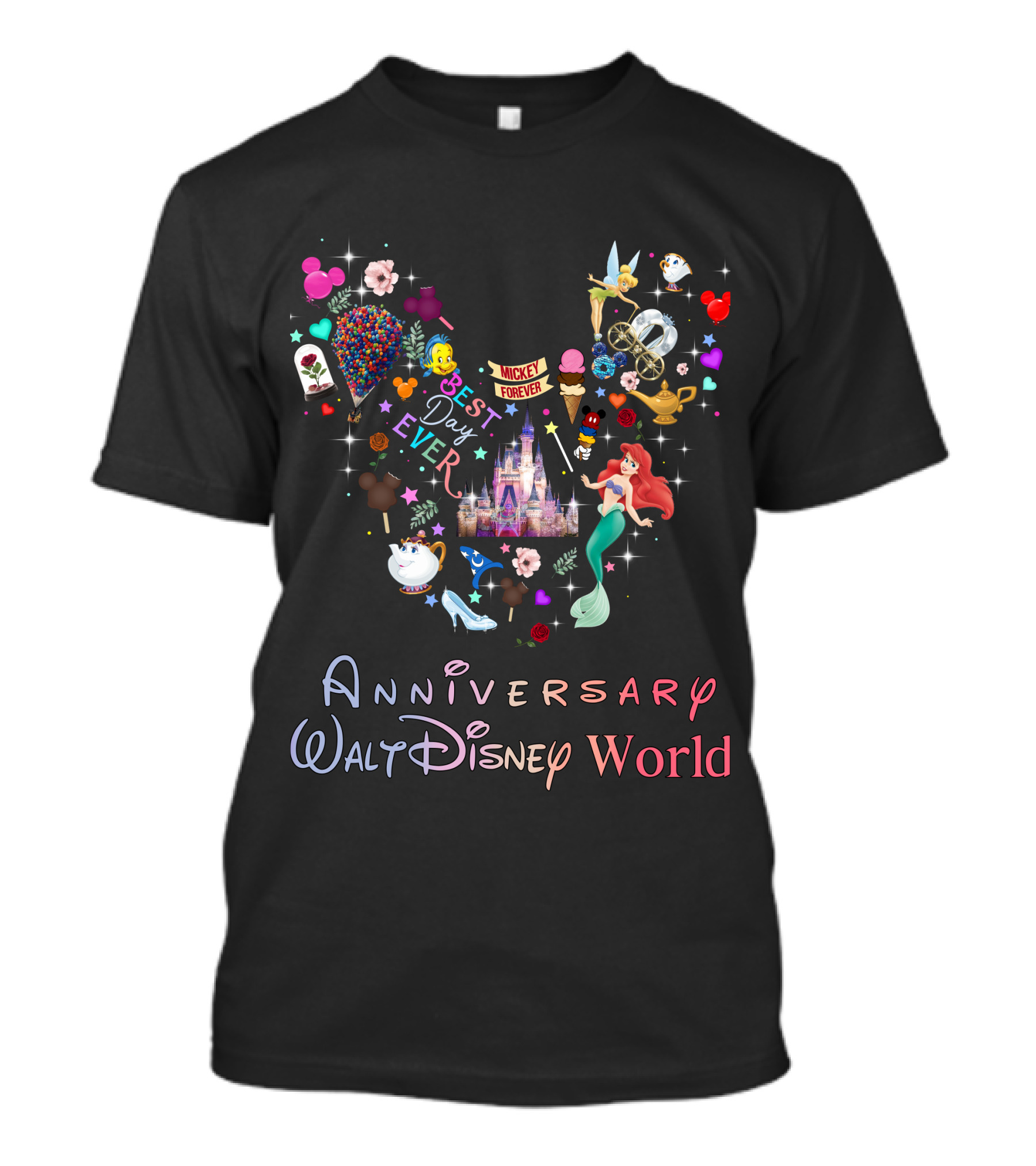 Best Day Ever Anniversary Walt Disney World 50th Anniversary Mickey Forever T-Shirt