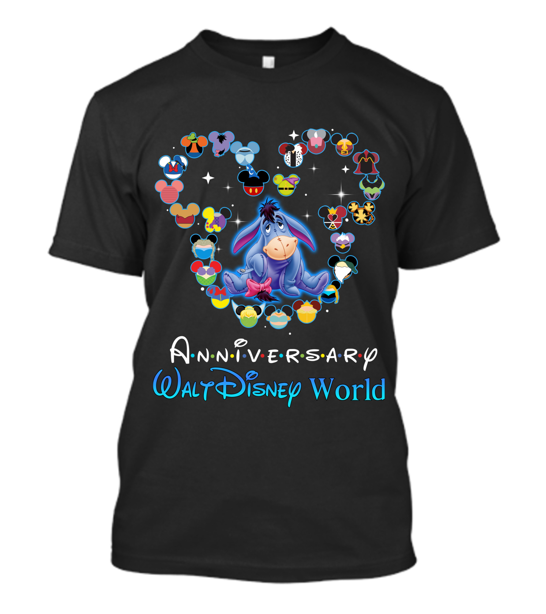 Walt Disney World Anniversary Eeyore With Mickey Icons T-Shirt
