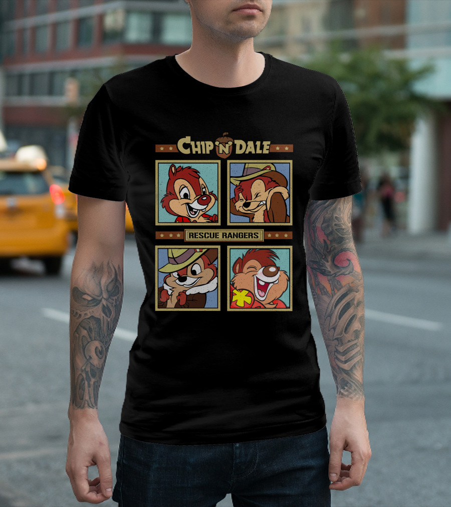 Chip n Dale Rescue Rangers Cartoon Fun T-Shirt