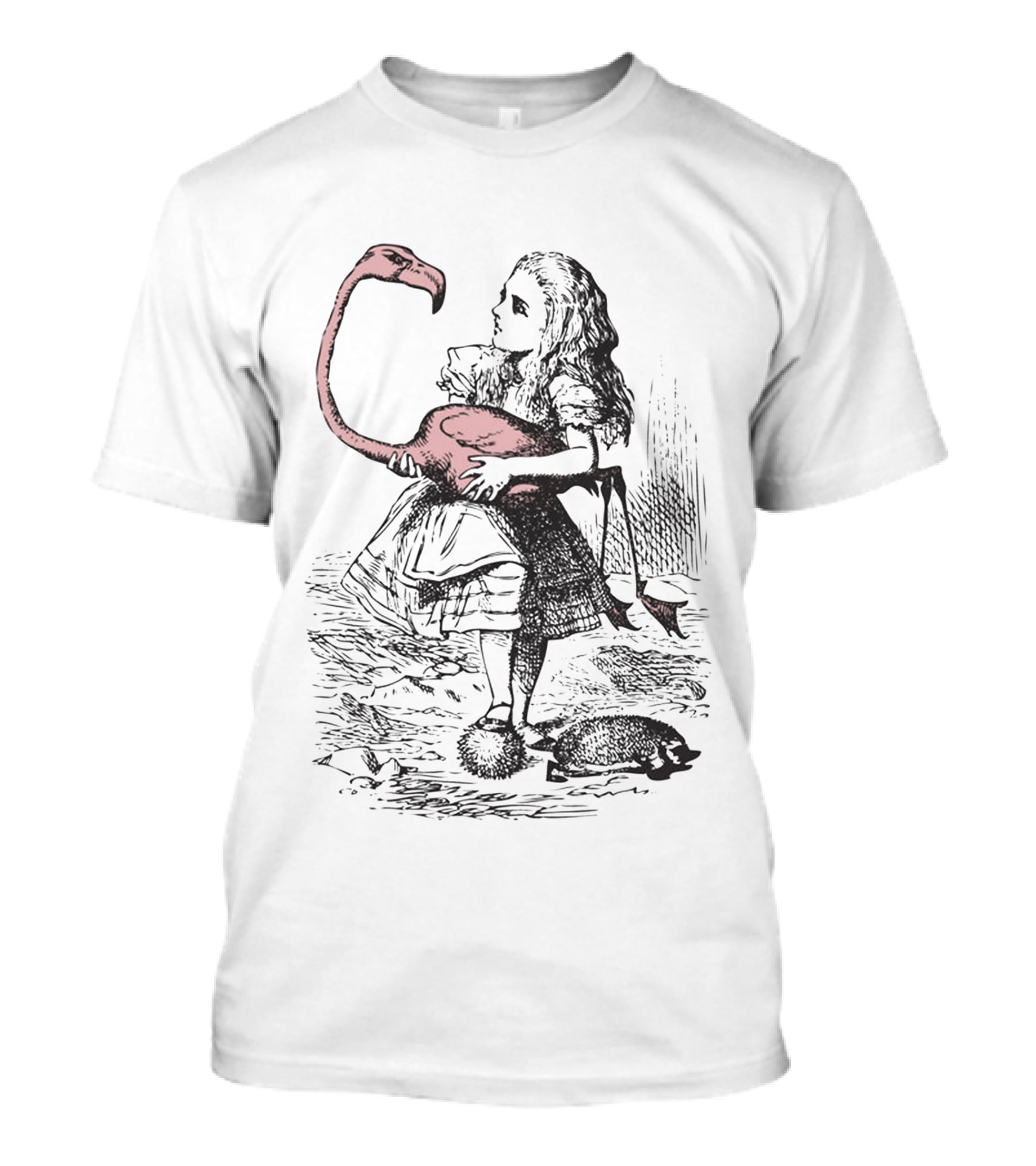 Alice Flamingo Croquet Wonderland T-Shirt