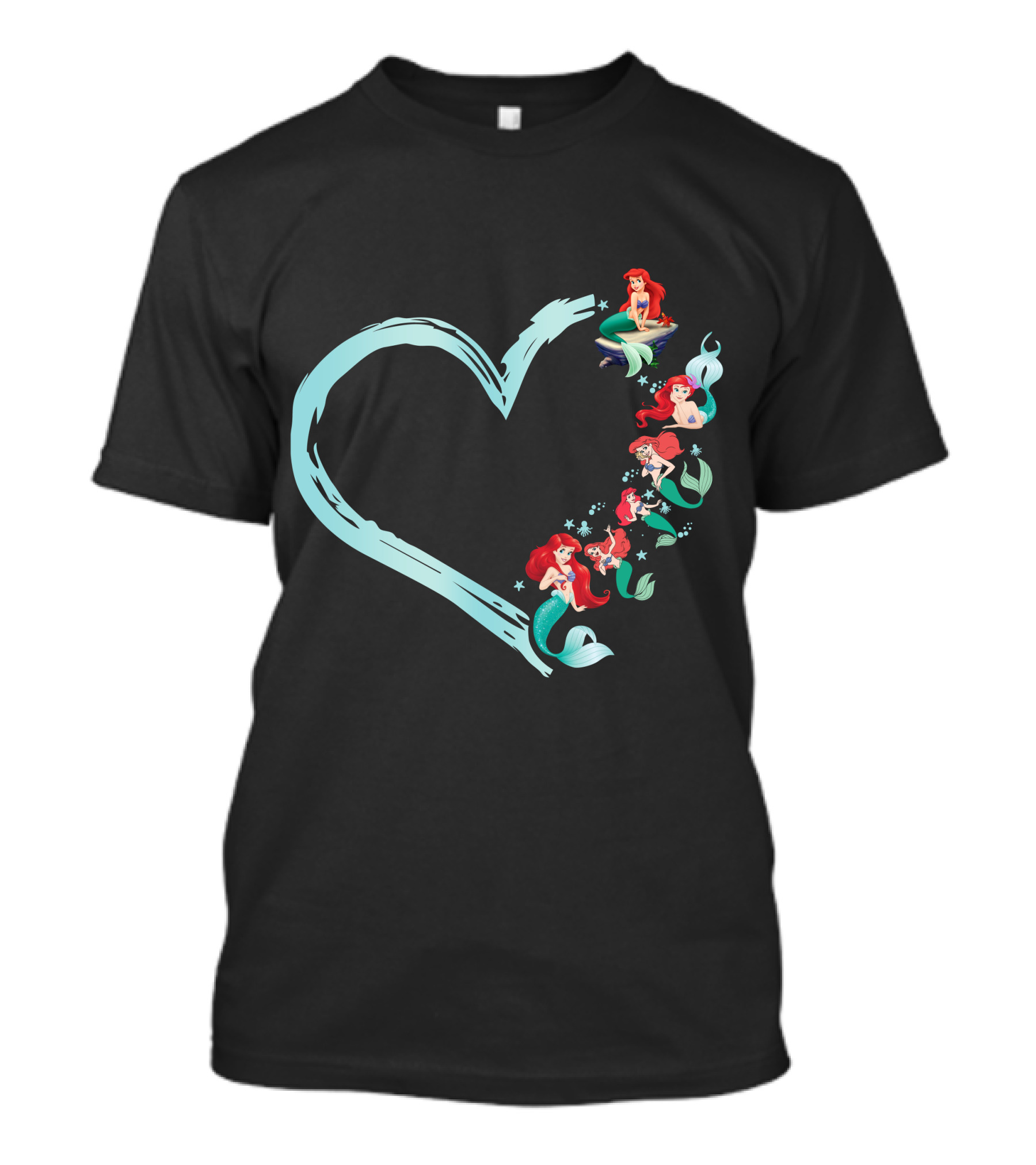 Ariel Heart Shaped Mermaid Collection T-Shirt