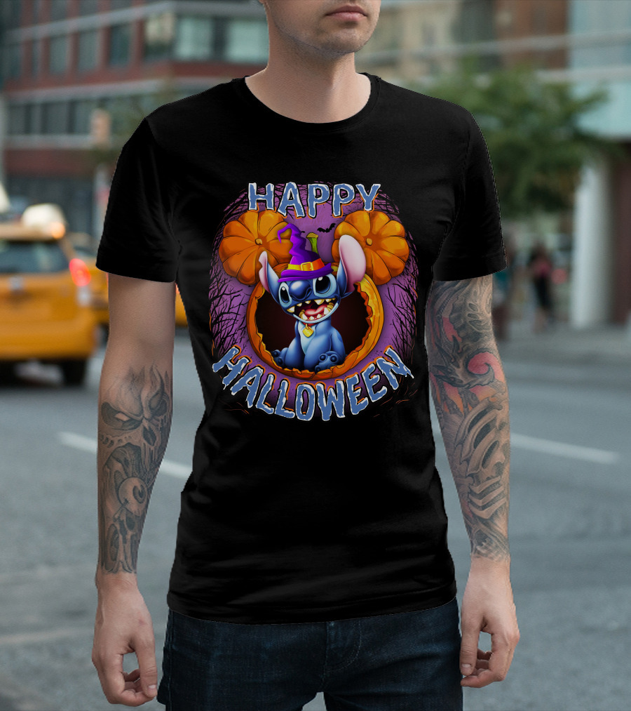 Stitch Happy Halloween Pumpkin Magic T-Shirt