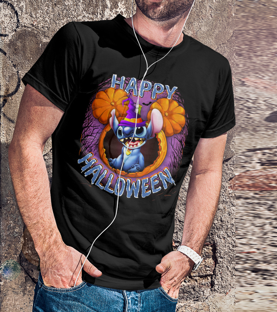 Stitch Happy Halloween Pumpkin Magic T-Shirt