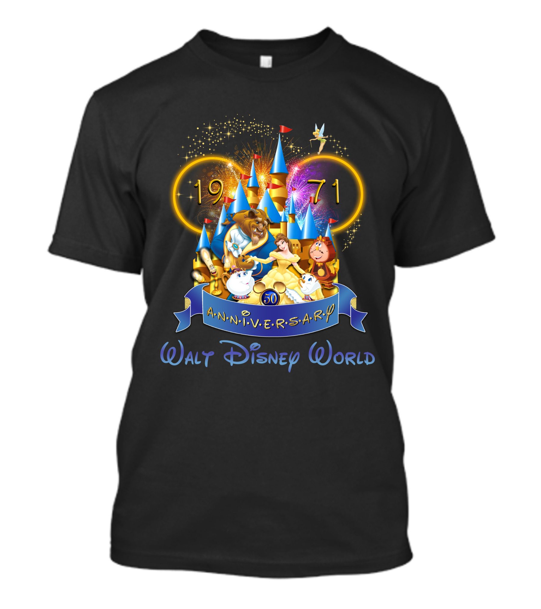 Beauty And The Beast Walt Disney World 50th Anniversary 1971 T-Shirt