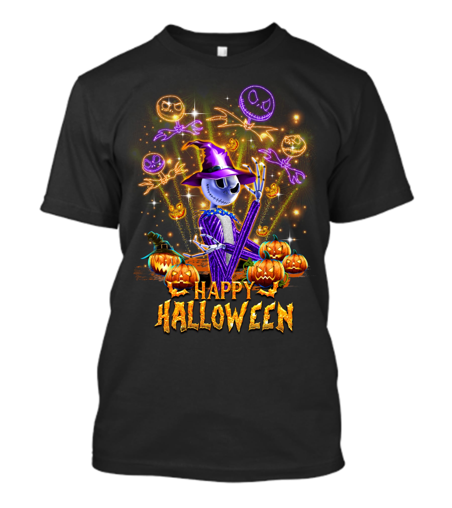 Happy Halloween Jack O' Lantern Firework Magic T-Shirt