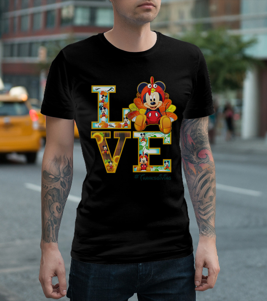 LOVE Mickey Thanksgiving Turkey Costume #Thanksgiving T-Shirt