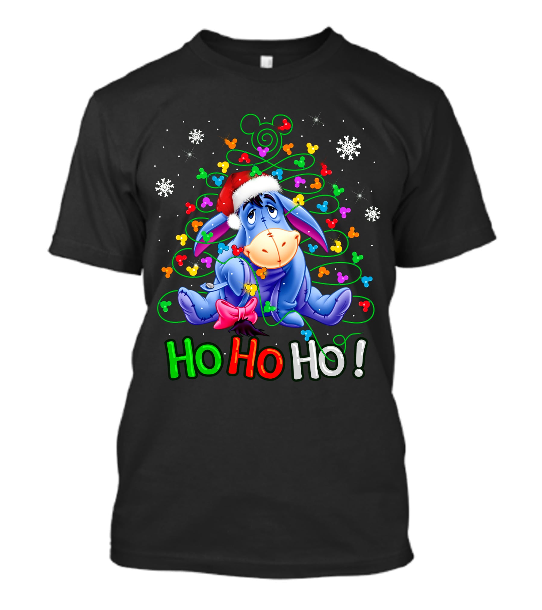 Eeyore Christmas Ho Ho Ho Disney-Inspired Holiday T-Shirt
