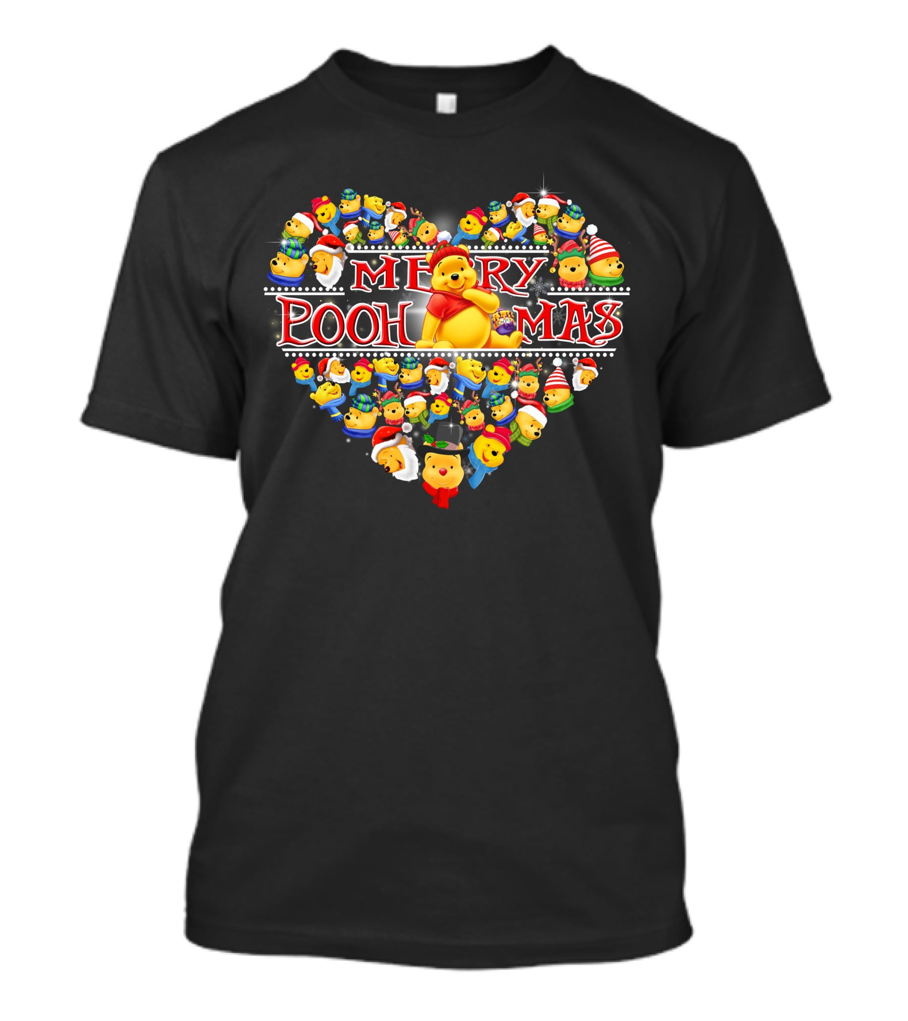 Merry Poohmas Heart Christmas T-Shirt