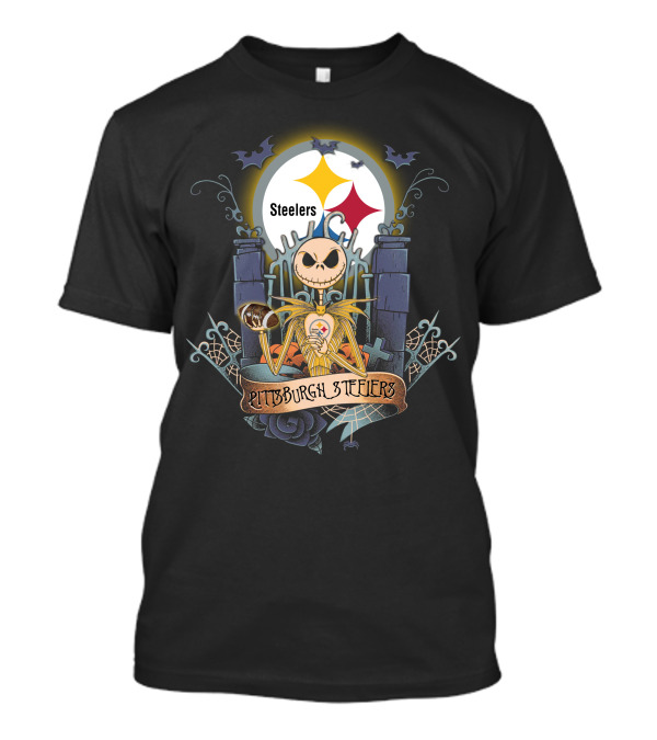 Pittsburgh Steelers Jack Skellington Crossover Halloween T-Shirt