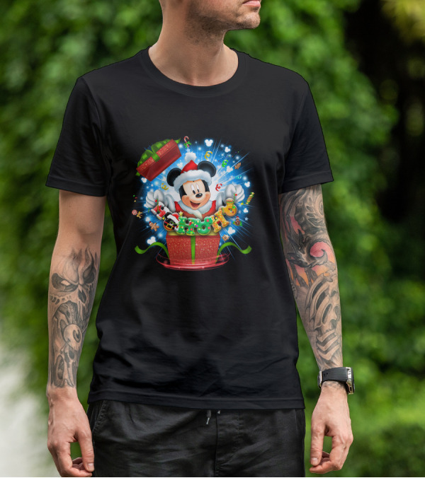 Mickey Christmas Magic Present Explosion T-Shirt