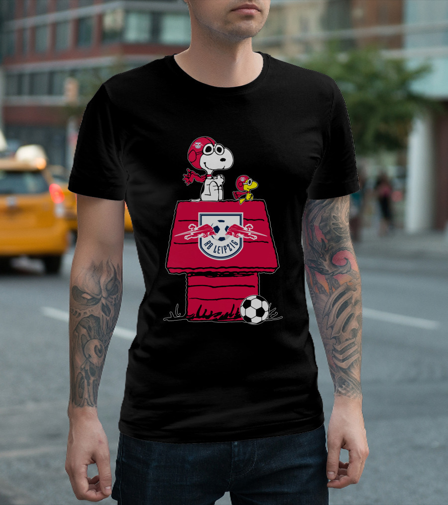 RB Leipzig Snoopy Soccer House with Woodstock T-Shirt