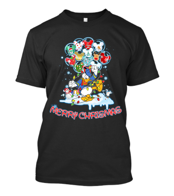 Donald Christmas Balloons Merry Christmas T-Shirt