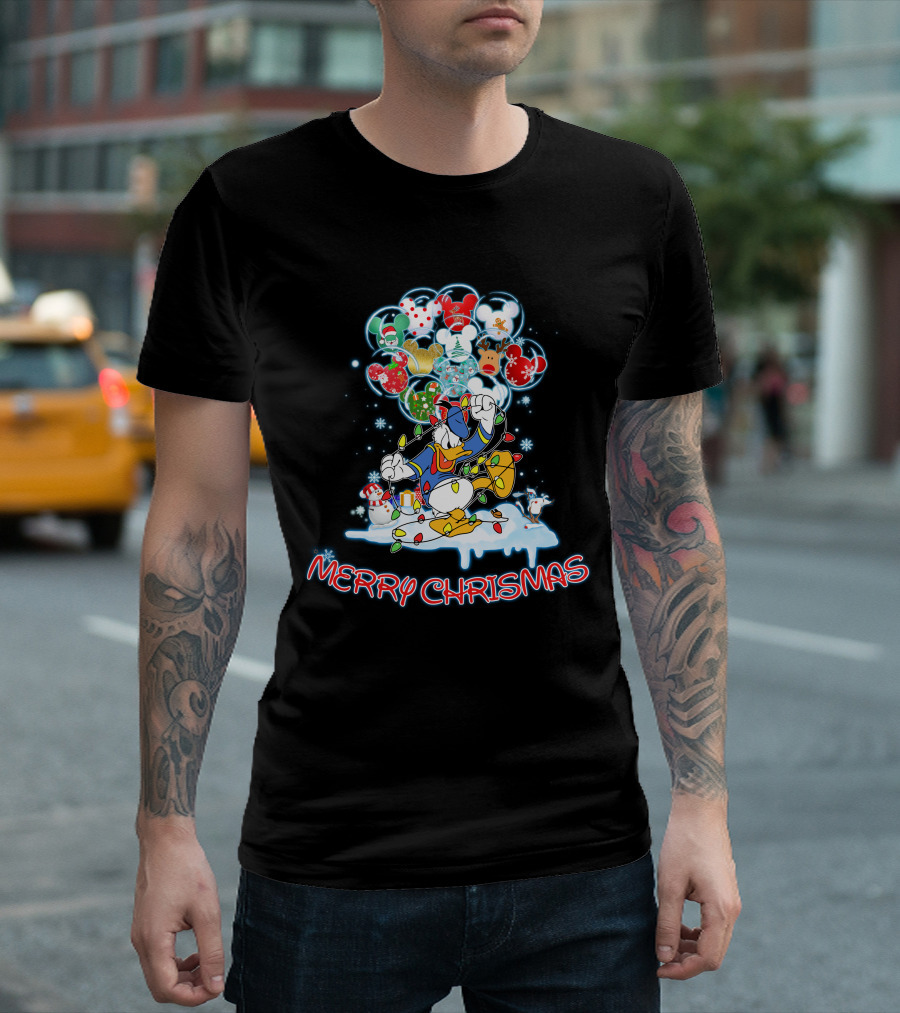 Donald Christmas Balloons Merry Christmas T-Shirt