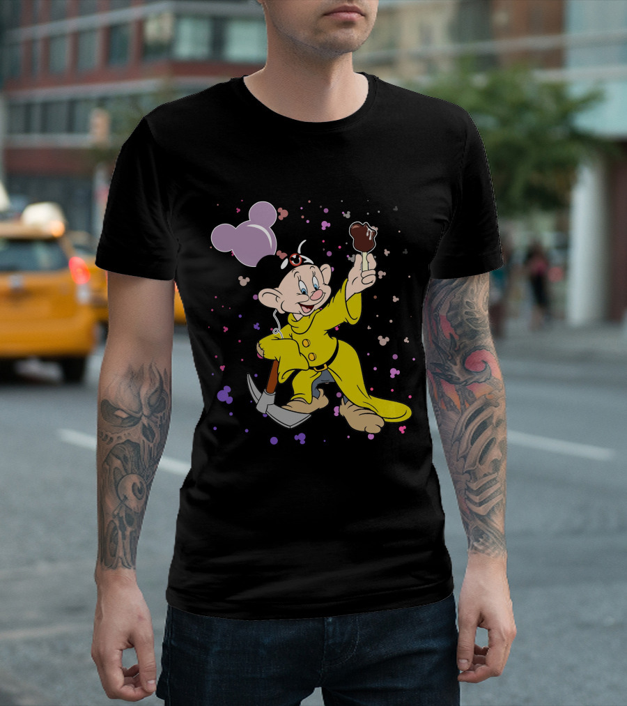 Dopey Mickey Ears Ice Cream Pickaxe Fun T-Shirt
