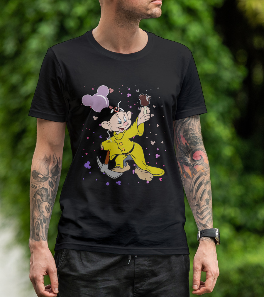 Dopey Mickey Ears Ice Cream Pickaxe Fun T-Shirt