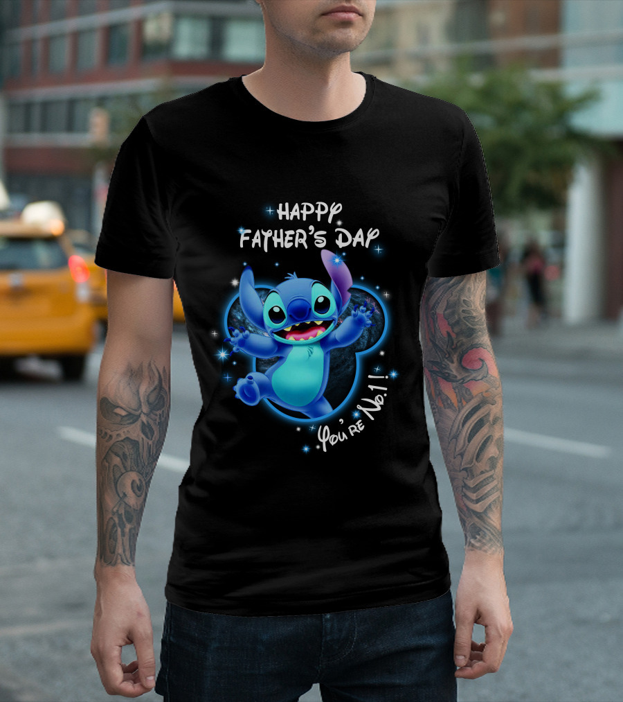 Happy Father's Day You're No. 1 Stitch T-Shirt
