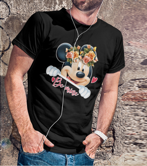 Mickey Be Mine Floral Heart T-Shirt