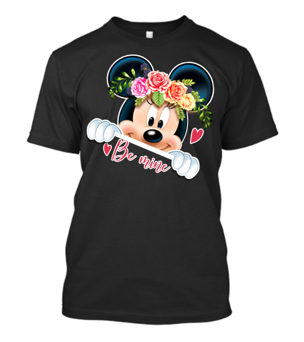 Minnie Mouse Be Mine Floral Hearts T-Shirt