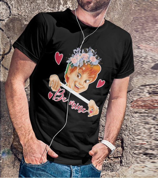 Peter Pan Be Mine Hearts Floral Crown T-Shirt