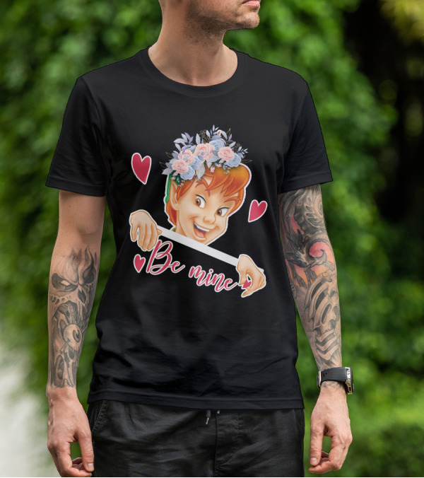 Peter Pan Be Mine Hearts Floral Crown T-Shirt