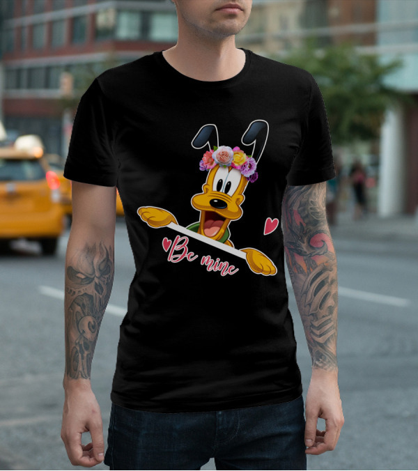 Be Mine Flower Crown Pluto Hearts T-Shirt