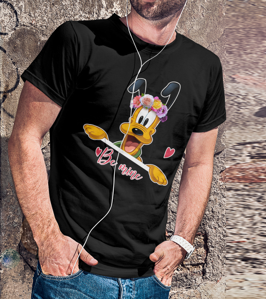 Be Mine Flower Crown Pluto Hearts T-Shirt