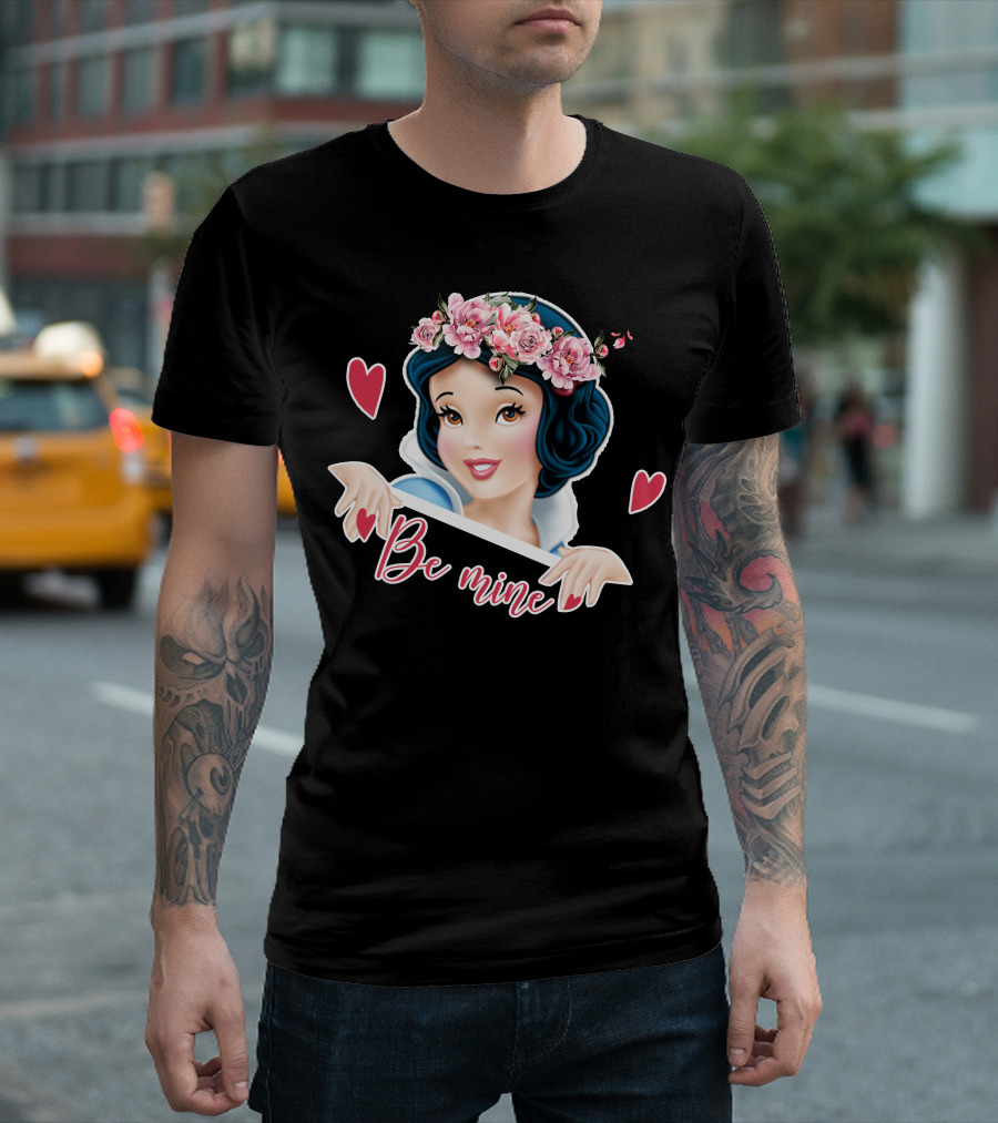 Snow White Be Mine Floral Heart T-Shirt