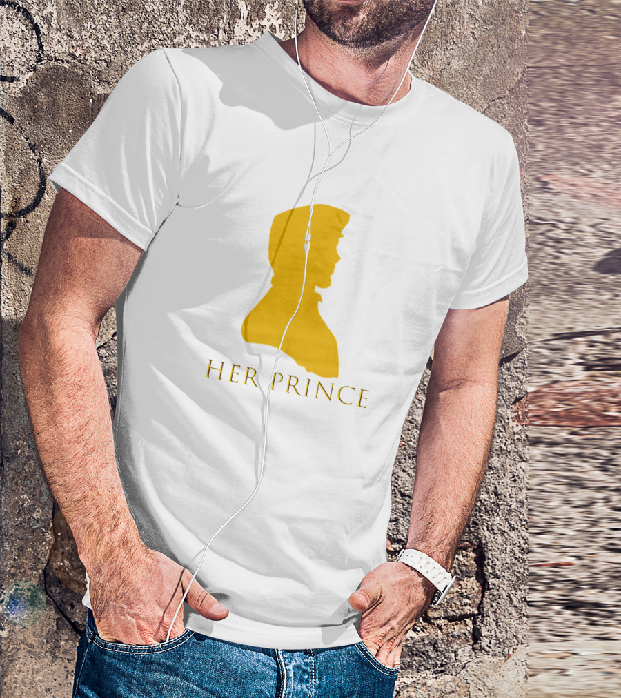 Her Prince Silhouette In Gold T-Shirt