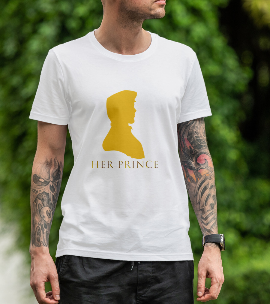 Her Prince Silhouette In Gold T-Shirt
