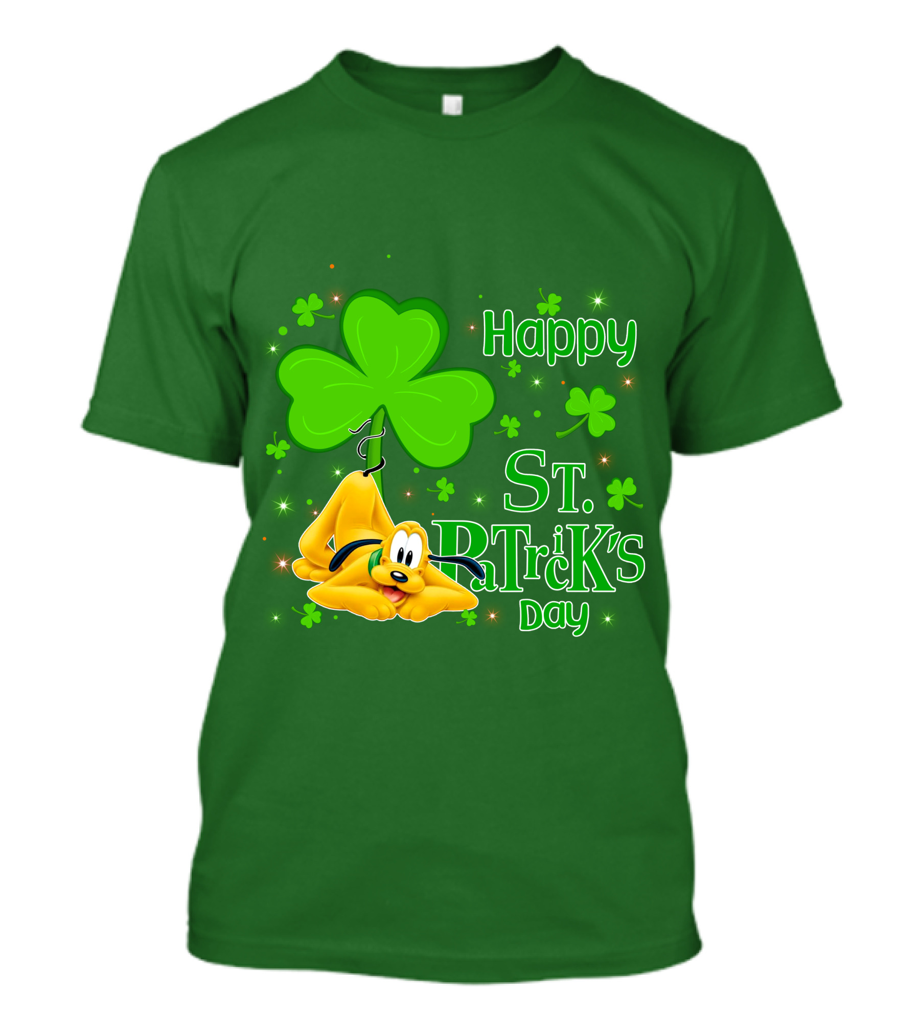 Happy St Patrick's Day Pluto Shamrock T-Shirt