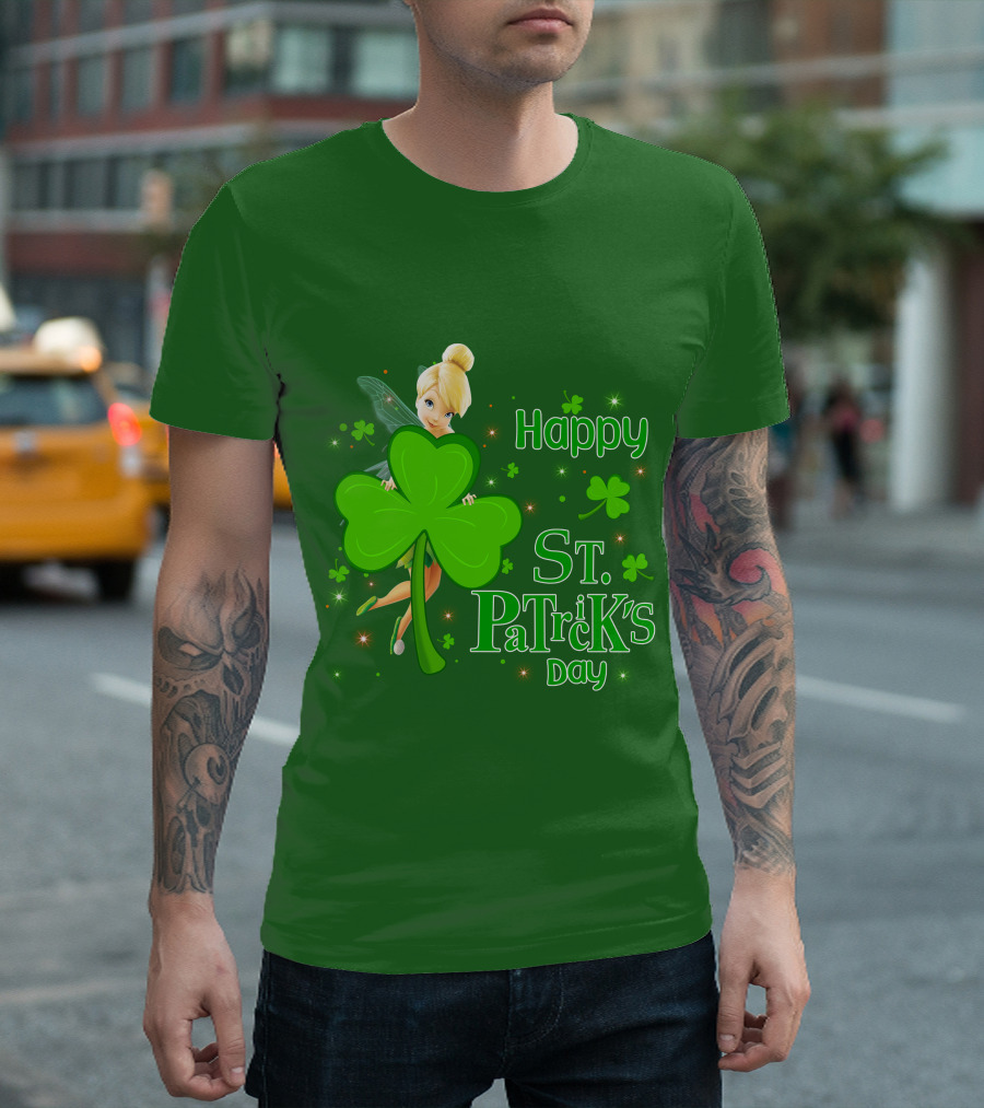 Happy St. Patrick's Day Tinkerbell Shamrock T-Shirt