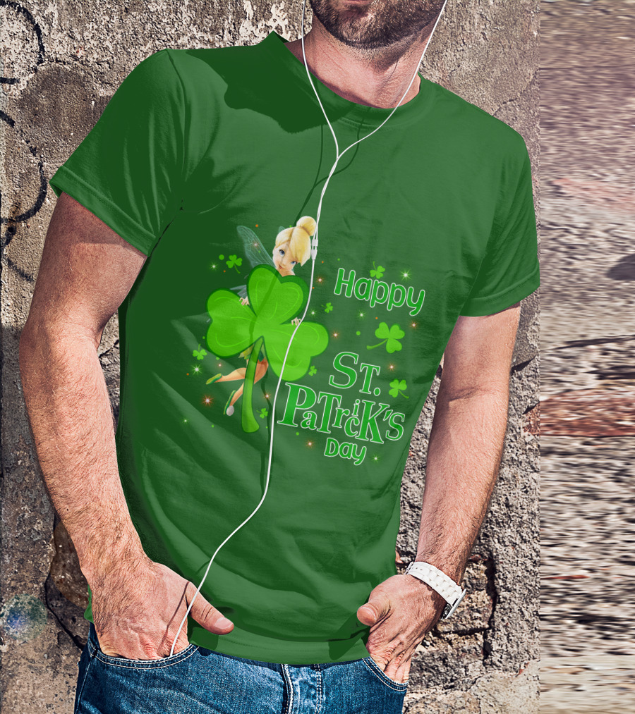 Happy St. Patrick's Day Tinkerbell Shamrock T-Shirt