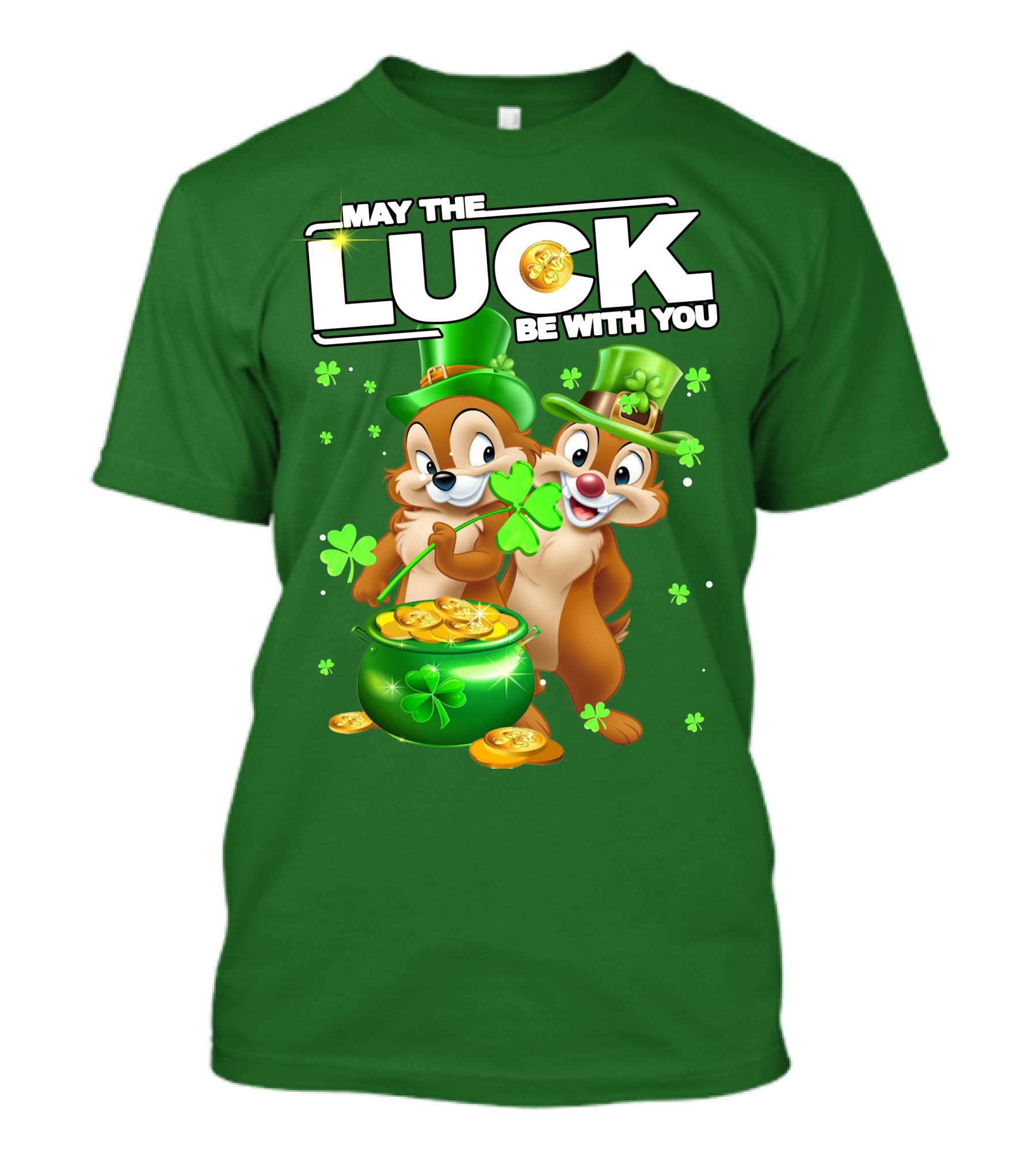 Chip And Dale May The Luck Be With You St Patrick's Day T-Shirt