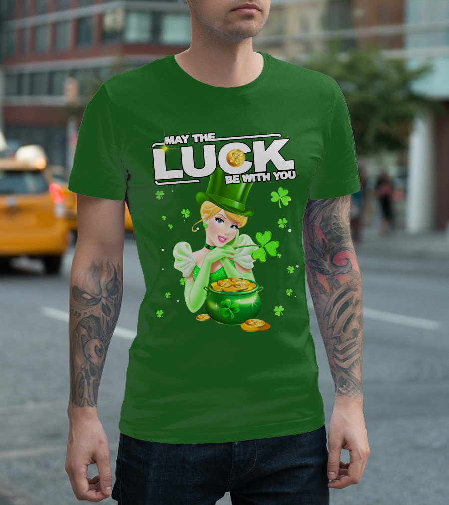 Cinderella May the Luck Be With You St. Patrick's Day T-Shirt