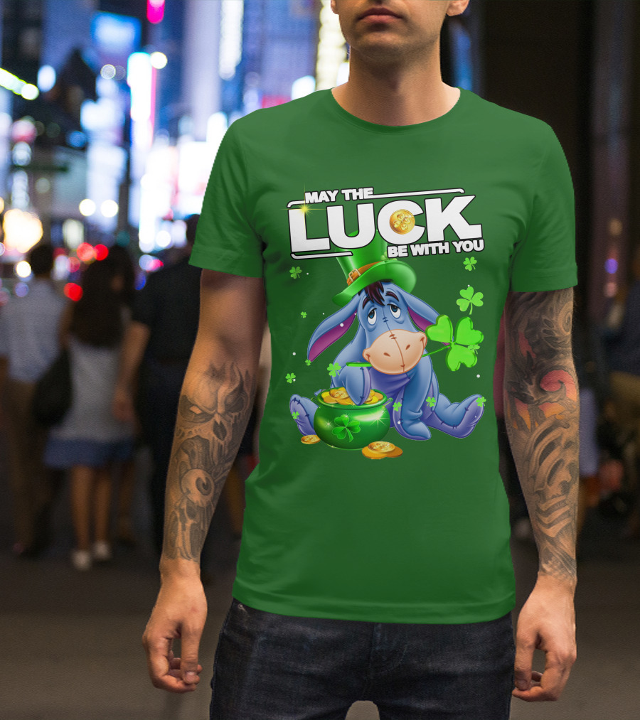 May The Luck Be With You Eeyore St Patrick's Day T-Shirt