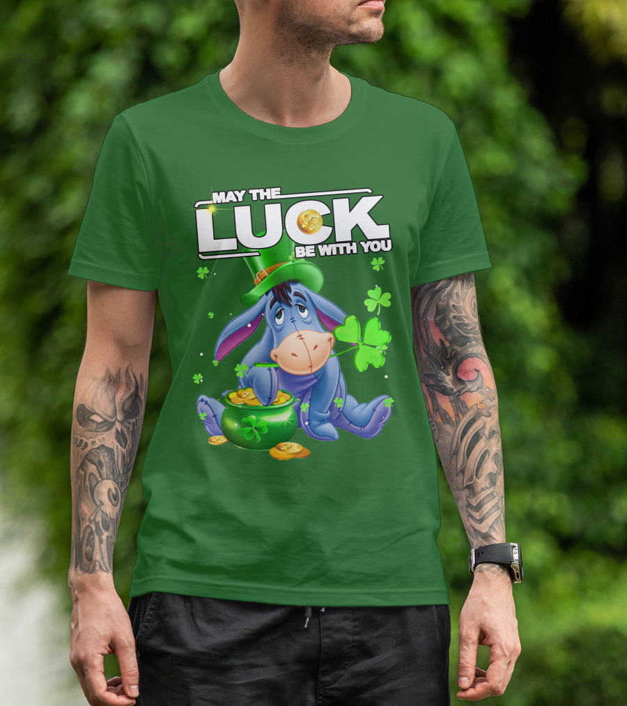 May The Luck Be With You Eeyore St Patrick's Day T-Shirt