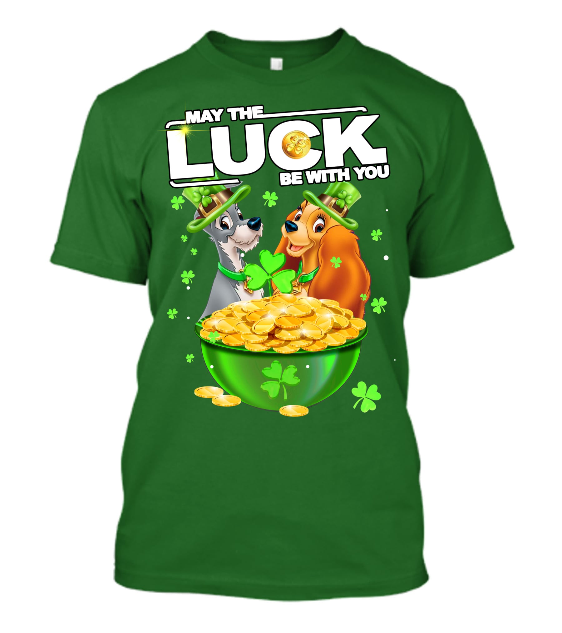 May The Luck Be With You Lady And The Tramp St Patrick's Day T-Shirt