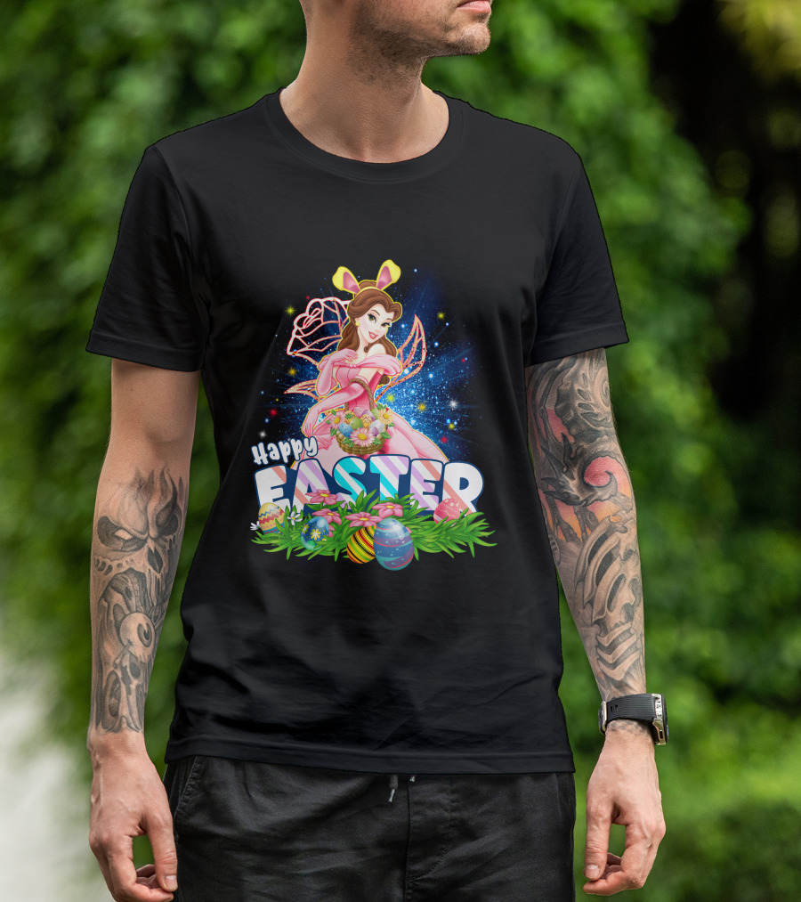 Belle Happy Easter Eggs Basket Fantasy T-Shirt