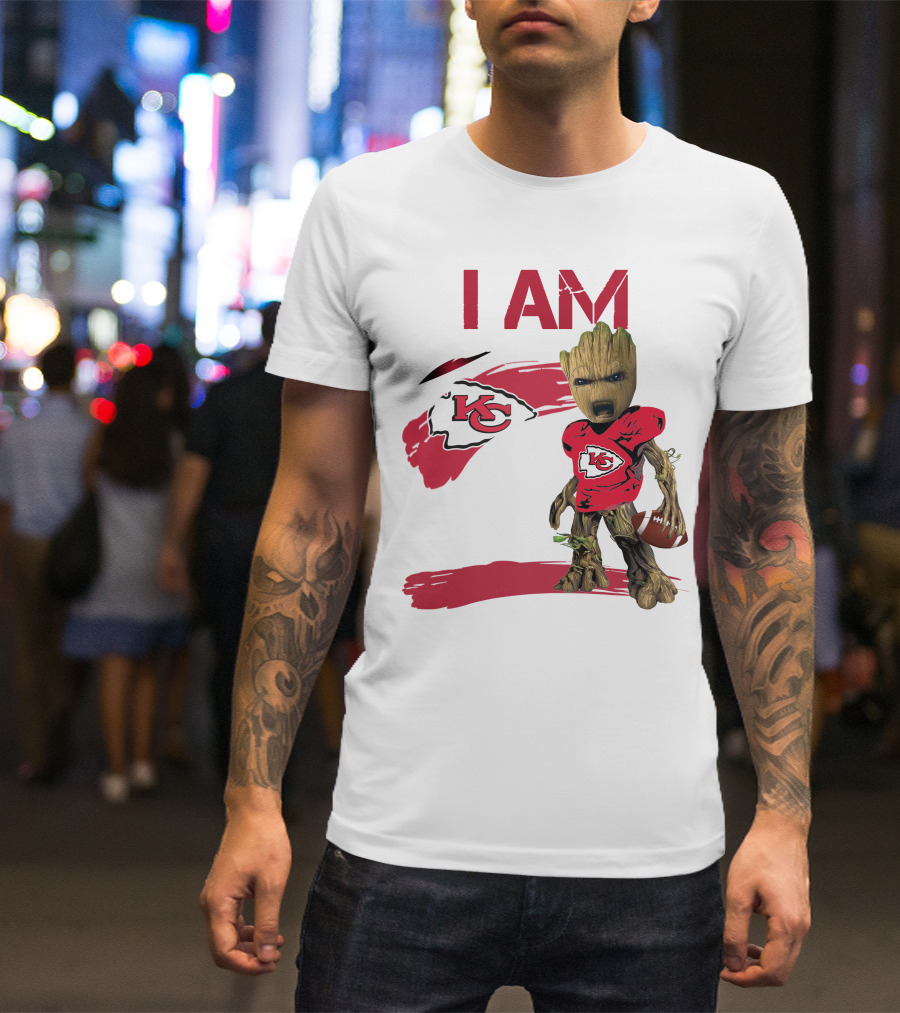 I AM KC Chiefs Groot Football T-Shirt