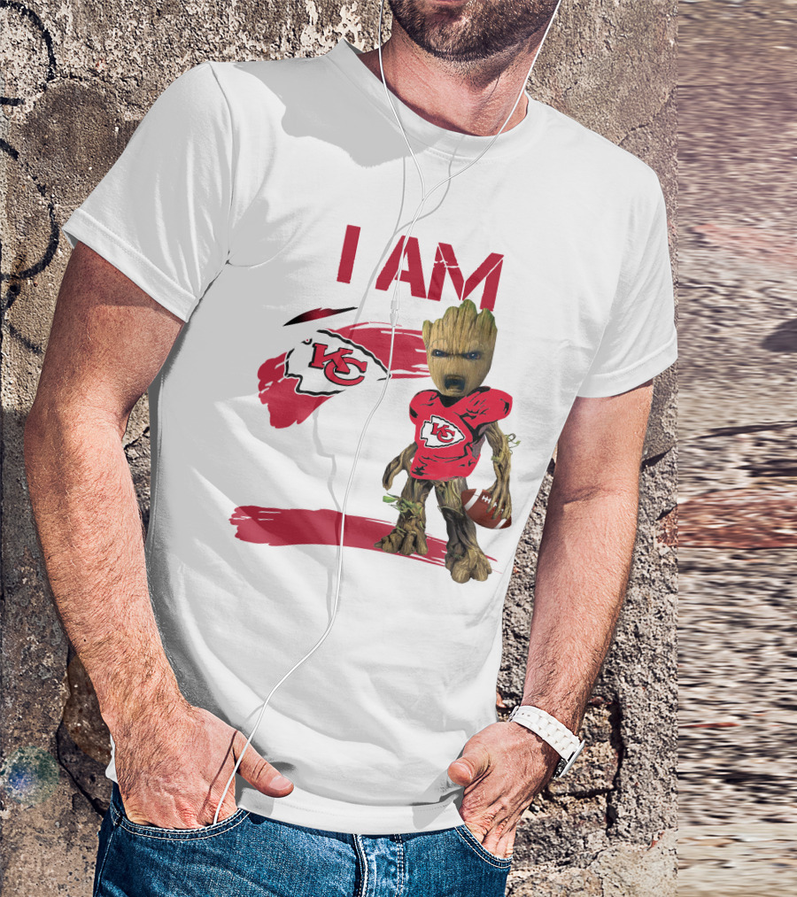 I AM KC Chiefs Groot Football T-Shirt