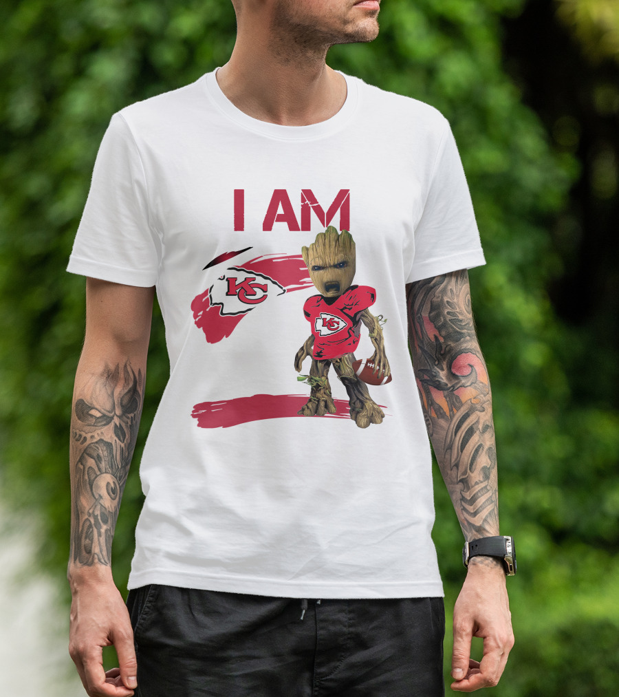 I AM KC Chiefs Groot Football T-Shirt