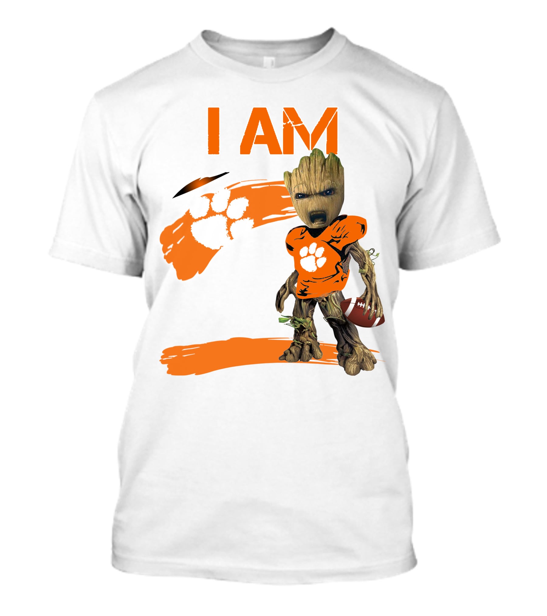 I AM Clemson Tigers Football Groot Fan T-Shirt
