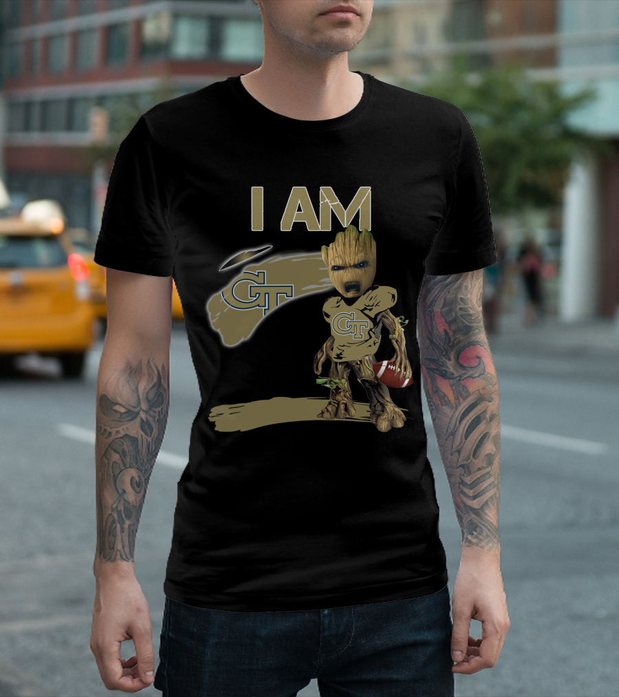 I AM Georgia Tech GT Football Groot T-Shirt