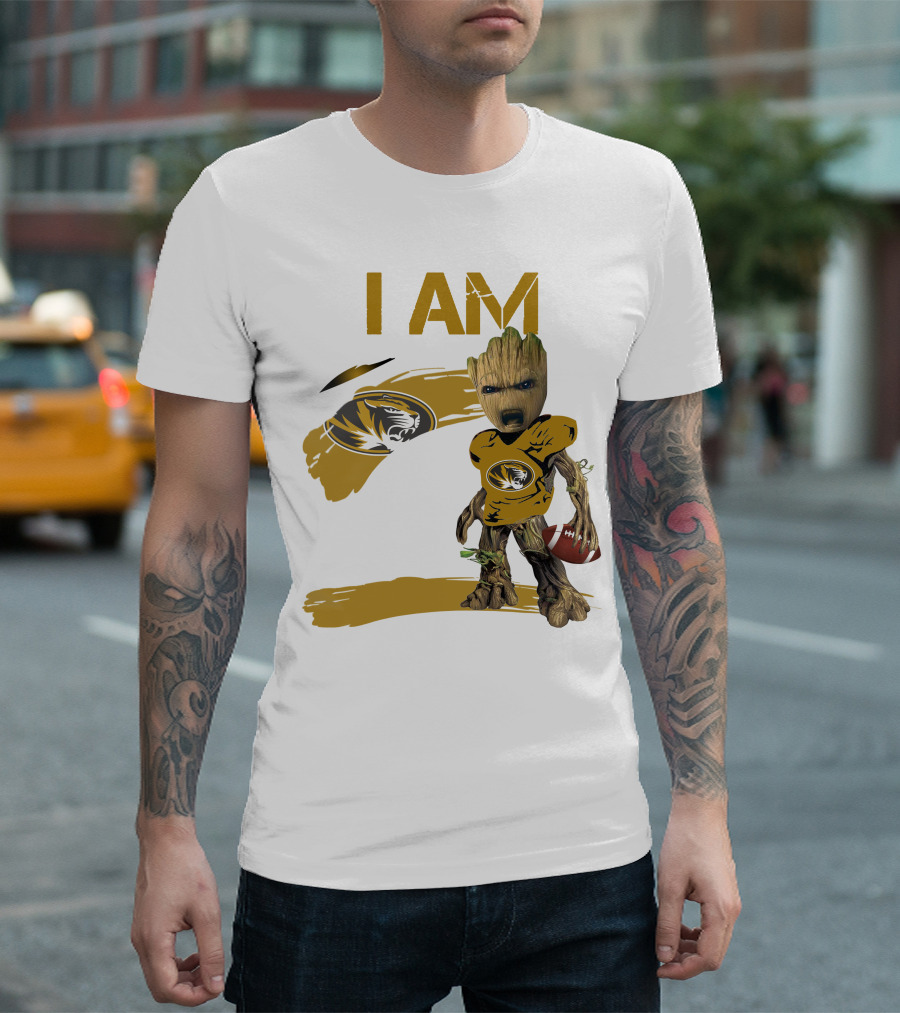 I AM Missouri Football Tiger Groot T-Shirt