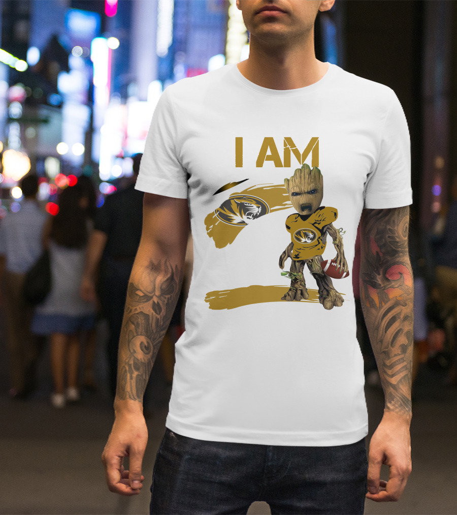 I AM Missouri Football Tiger Groot T-Shirt