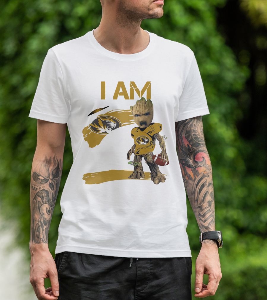 I AM Missouri Football Tiger Groot T-Shirt