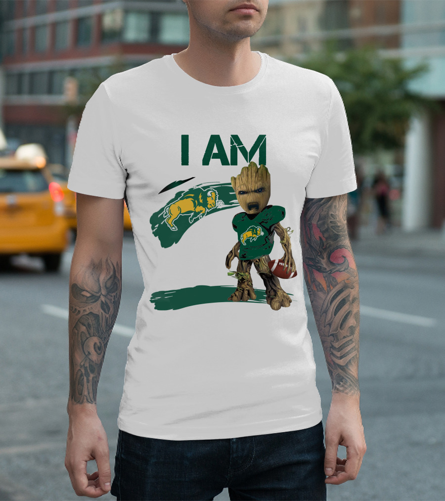 I AM North Dakota State Bison Football Groot T-Shirt