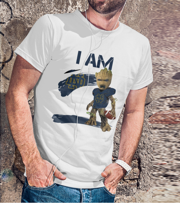 I AM Notre Dame ND Football Groot T-Shirt