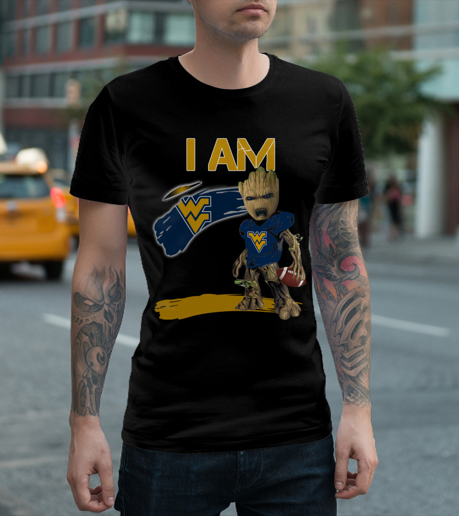 I AM West Virginia WVU Football Groot T-Shirt