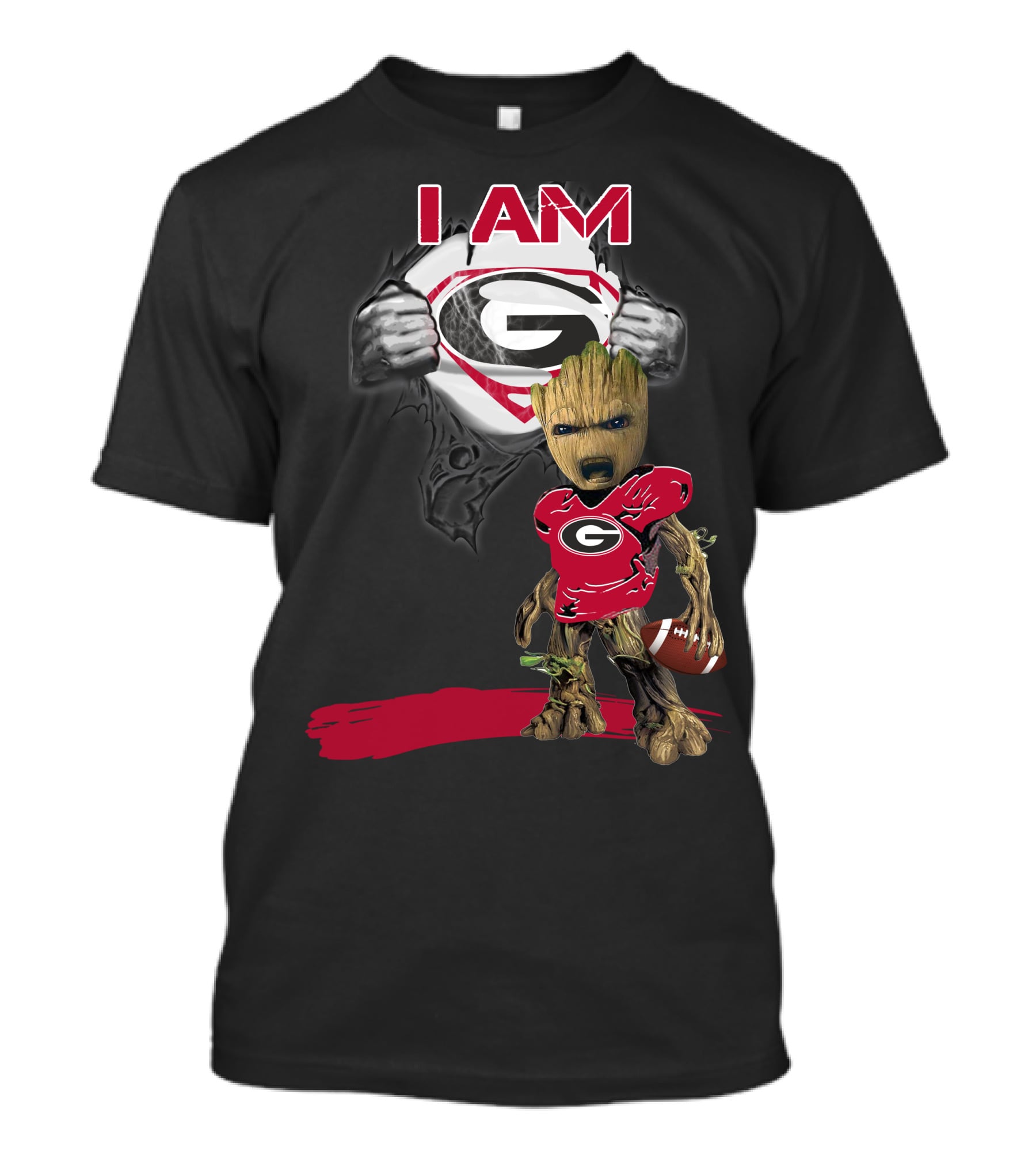I Am Bulldogs Baby Groot Superman T-Shirt